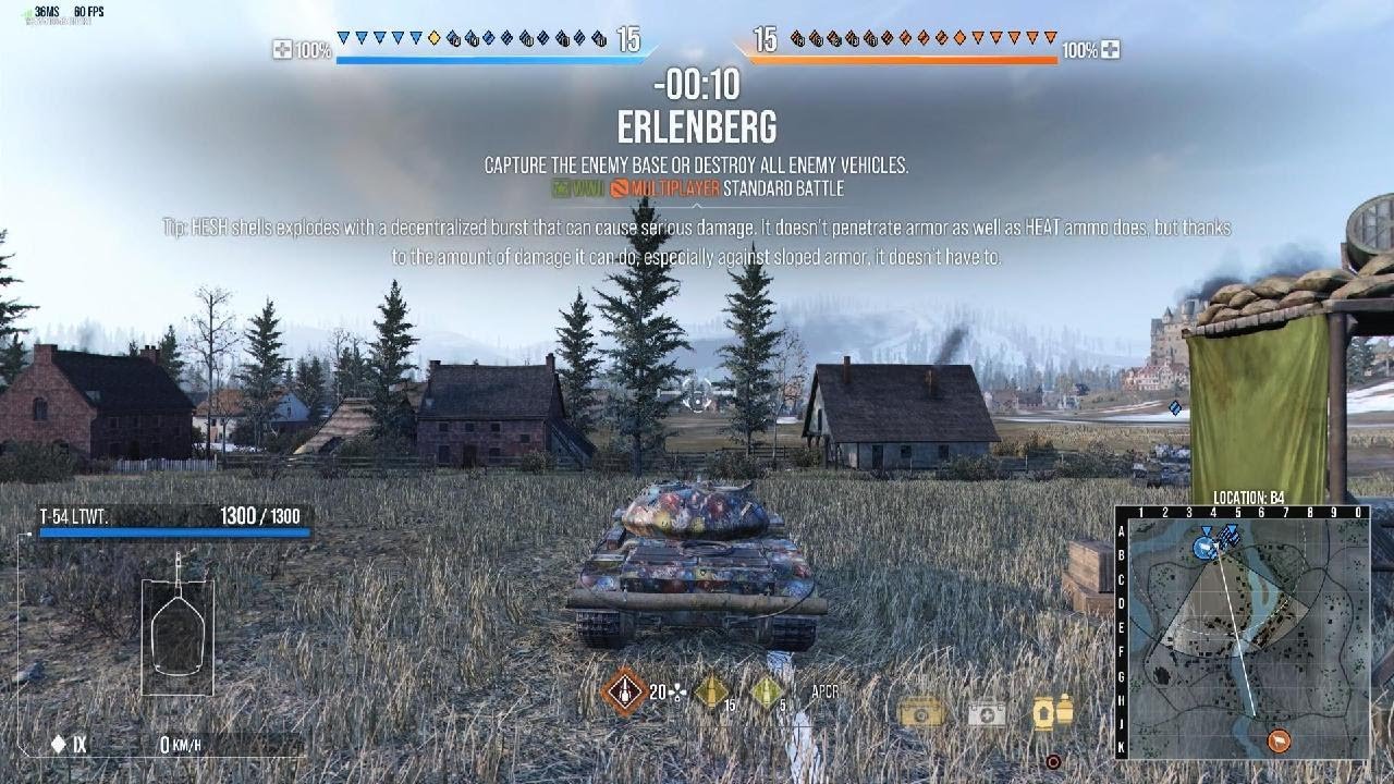 Wot Console, T-54 LTWT @ Malinovka 7,4k combined
