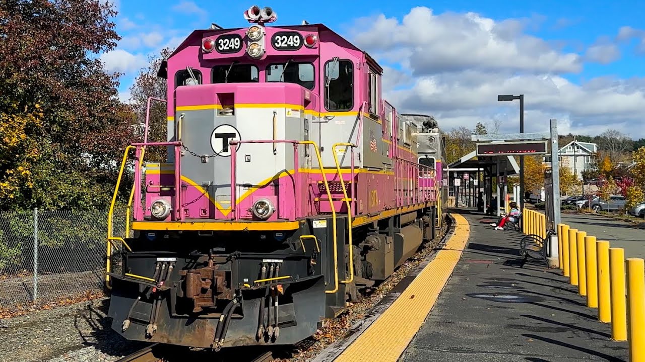 MBTA Commuter Rail Genset 3249 Rescues a Broken Down Train on the Newburyport Line