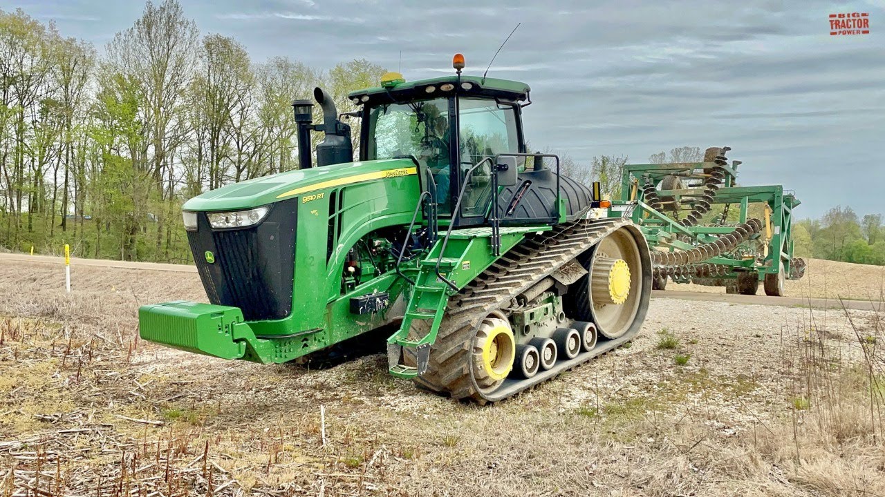 JOHN DEERE 9510RT Tractor Working on Spring Tillage