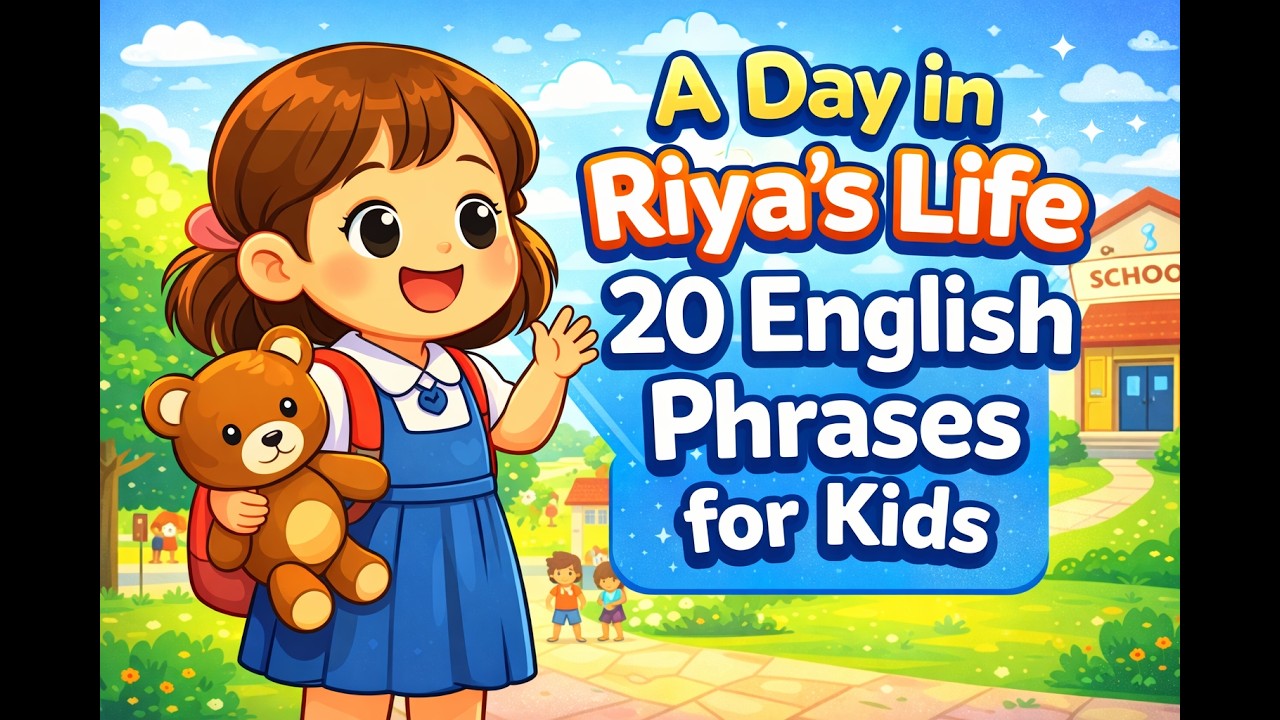 Riya’s Day with 20 English Phrases