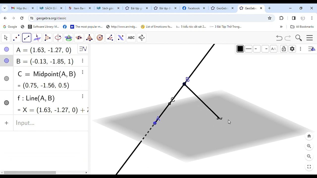 Hướng dẫn vẽ hình không gian trong Geogebra (1)