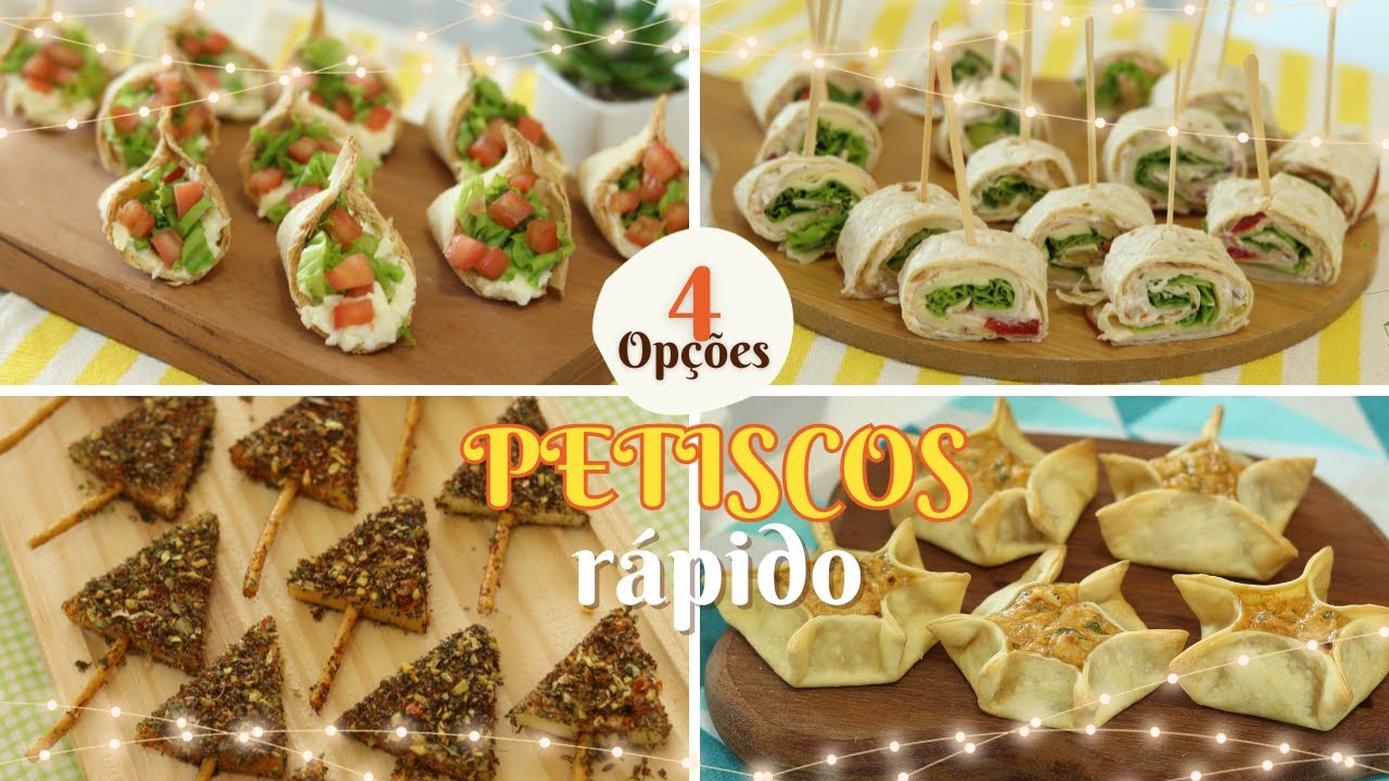 4 ENTRADINHAS OU PETISCOS PARA ARRASAR NAS FESTAS DE ANO NOVO- SUPER FÁCIL E RÁPIDA -DIKA DA NAKA