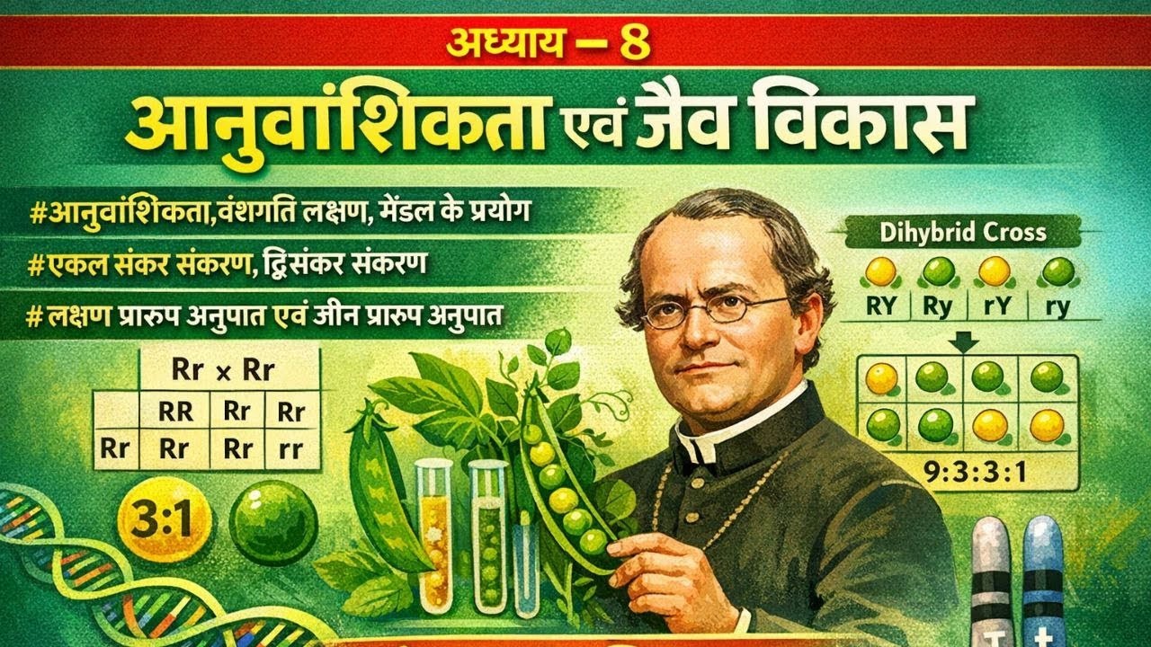 अध्याय – 8 #आनुवांशिकता एवं जैव विकास #10th #science #surendra 