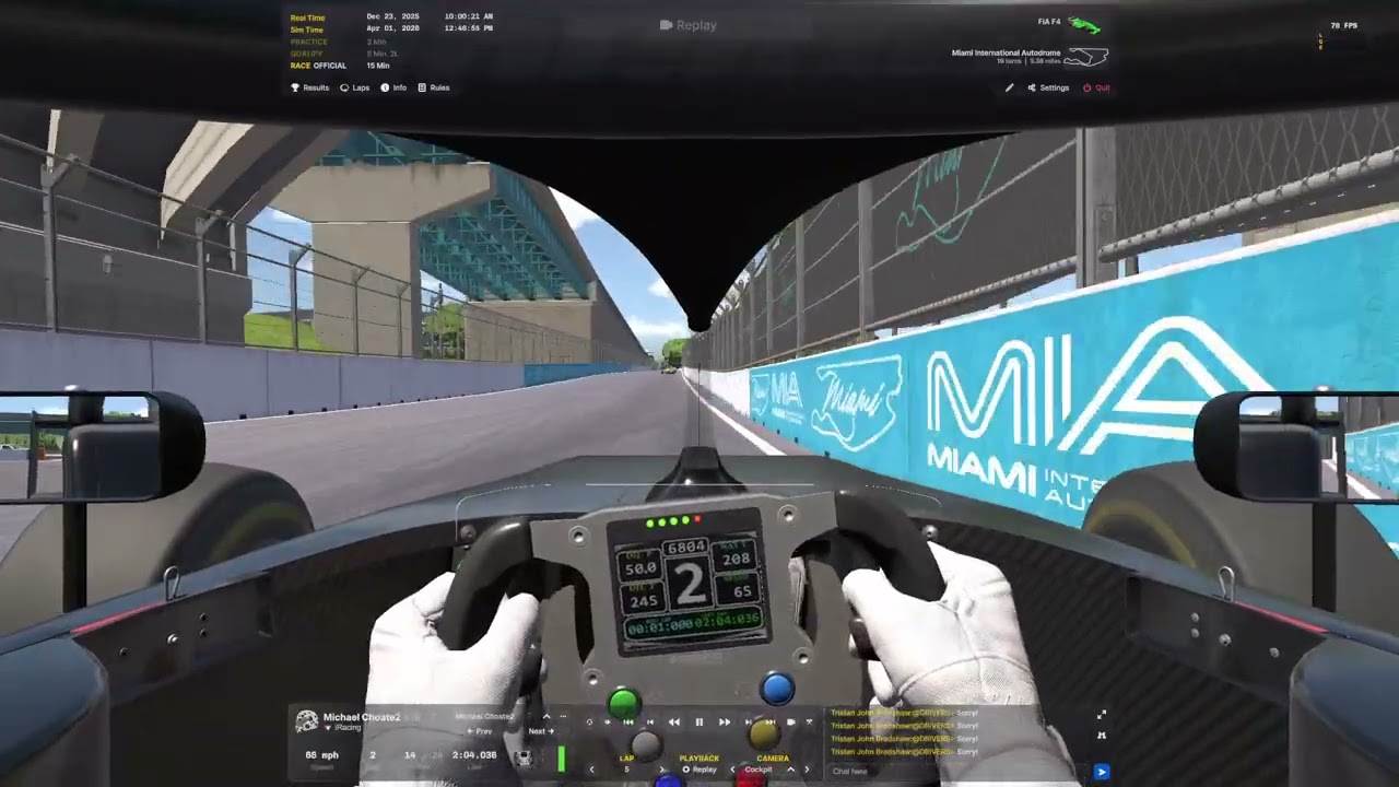 F4 - Miami - SOF 2.2k - P23 to P10 - iRacing