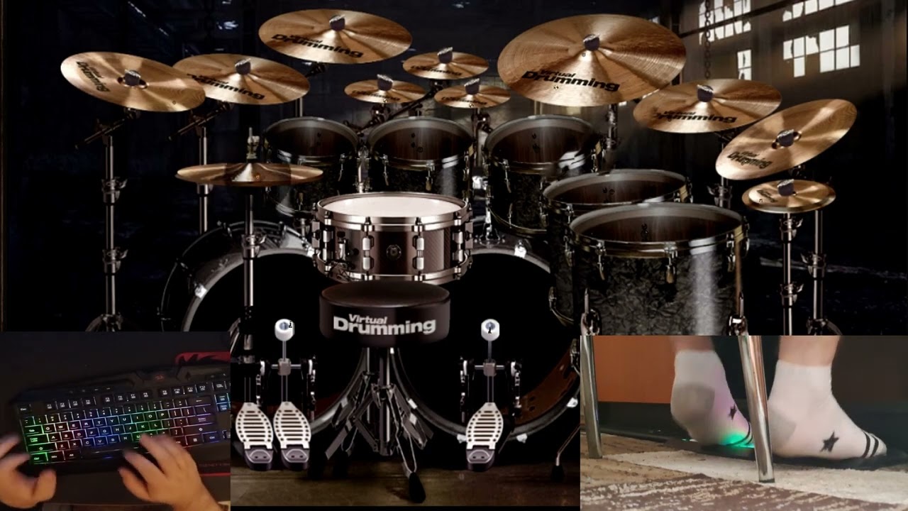 Rammstein - Du Riechst So Gut pc keyboard drum cover (virtual drumming) 2 cam 