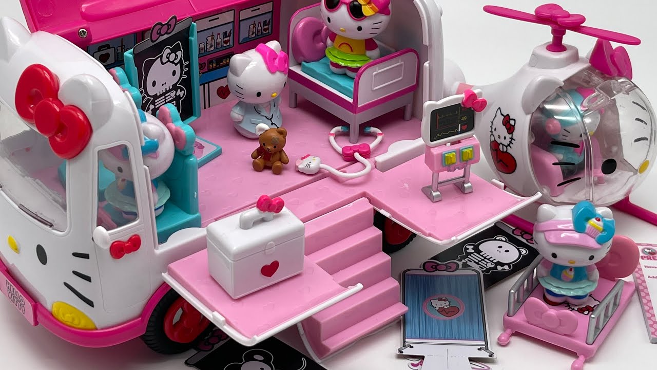 13 minutes Satisfying with Unboxing Hello Kitty Ambulance ASMR