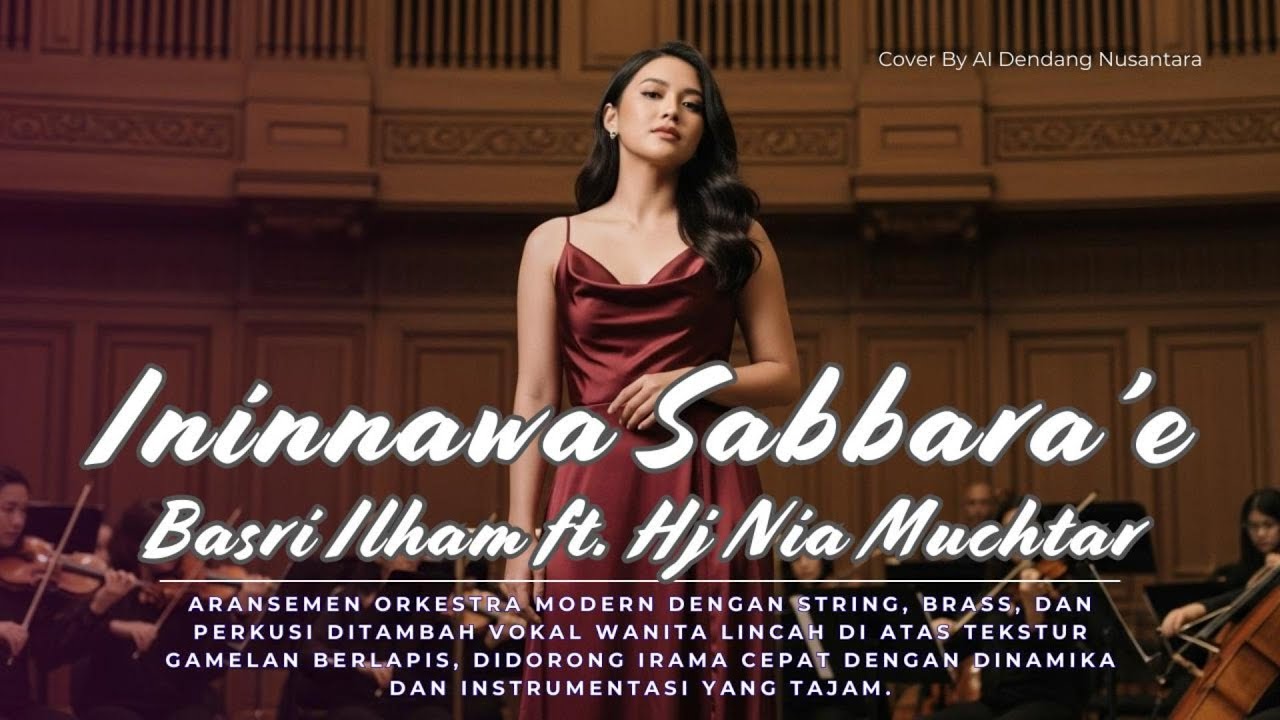 Ininnawa Sabbara’e – Basri Ilham ft. Hj Nia Muchtar | AI Orchestral Cover by AI Dendang Nusantara