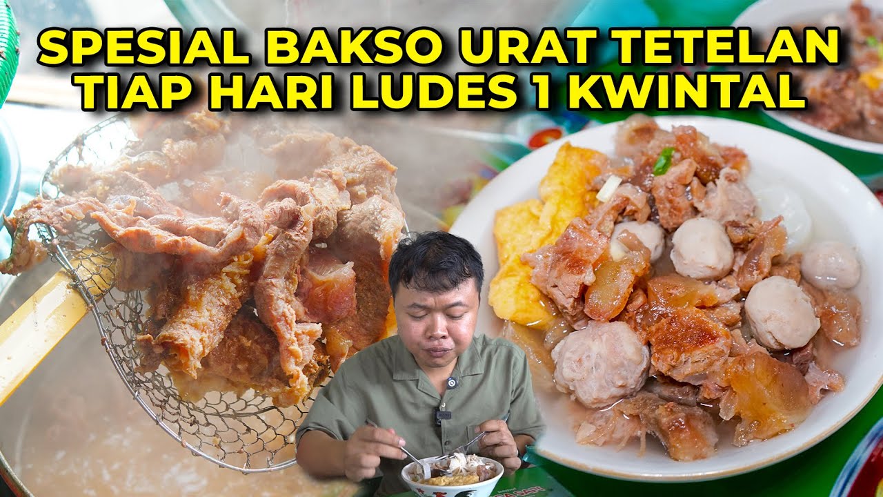 Satu Dandang Full Urat Tetelan! Bakso Urat Paling Rame, Sehari Ludes 1 Kwintal!