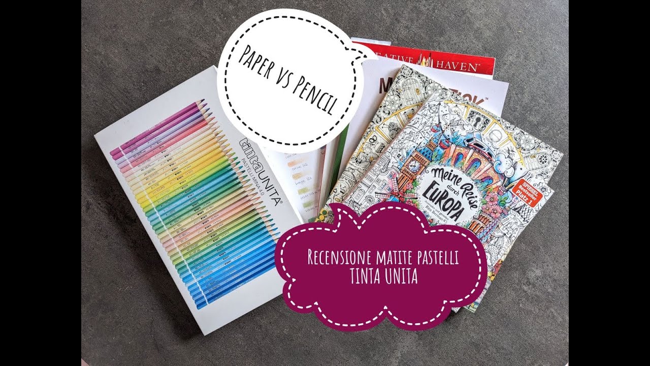 Recensione e paper vs pencil TINTA UNITA colori pastello