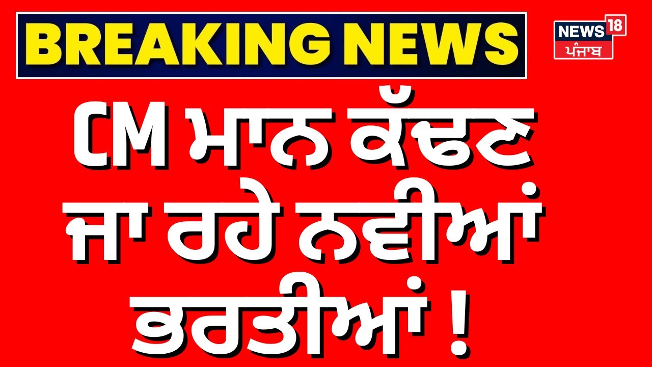 Bhagwant Mann on Govt. Jobs | CM Mann ਕੱਢਣ ਜਾ ਰਹੇ ਨਵੀਆਂ ਭਰਤੀਆਂ! News18 Punjab