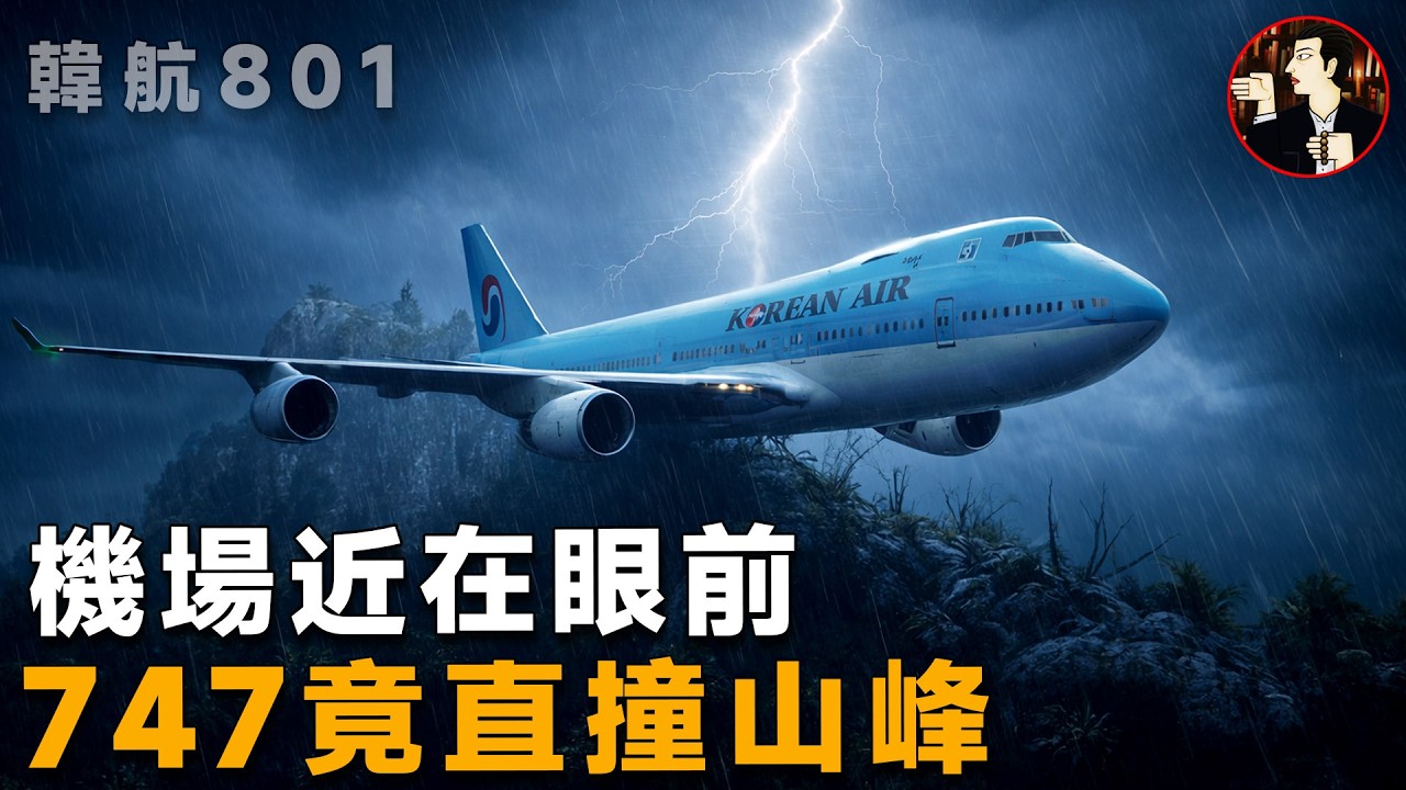 波音747驚魂撞山，229人撞山而亡，大韓航空801空難-Korean_Air_Flight_801