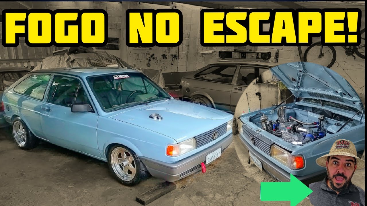 ANTES E DEPOIS DO GOL 562CV . FOGO NO ESCAPAMENTO! FEITO NA GARAGE.