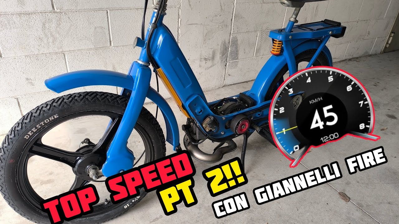 🔧Piaggio ciao, 🌟 top Speed pt 2 con 65 Malossi e Giannelli Fire 
