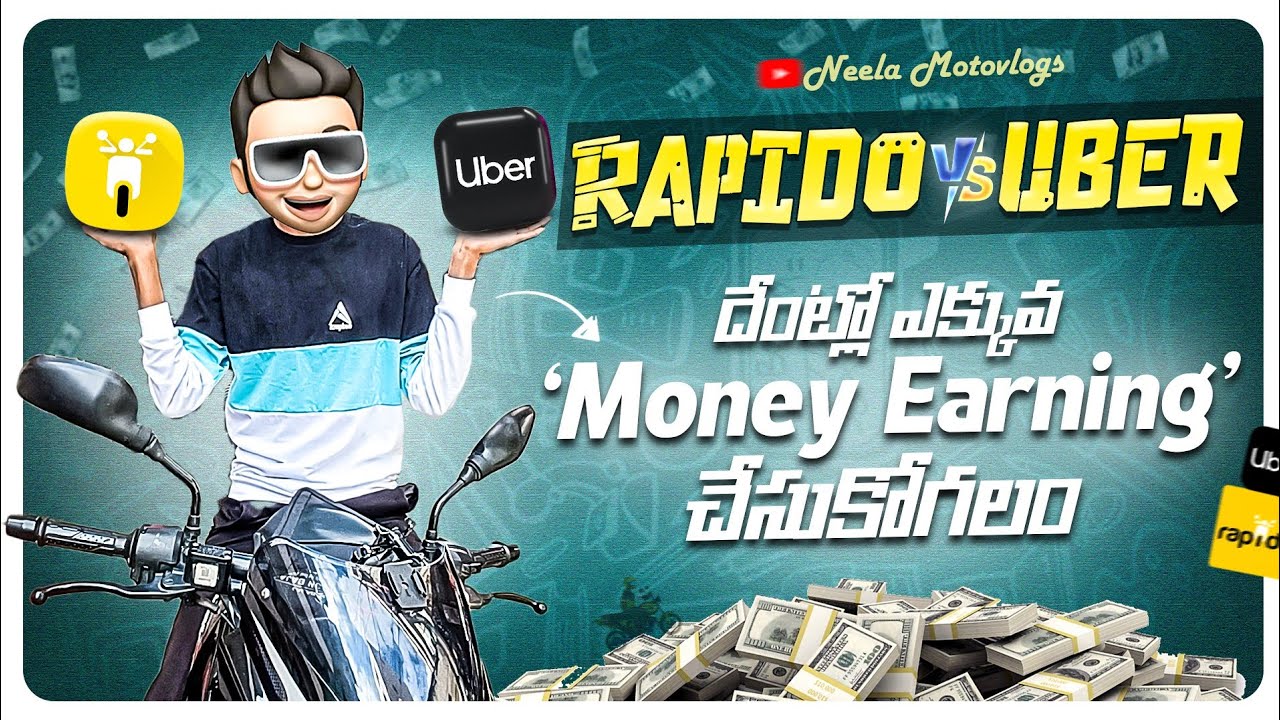 Rapido vs Uber Bike &ndash; Which Gives More Money? 💸 My Honest Experience#biketaxi #rapido #uber#telugu  
