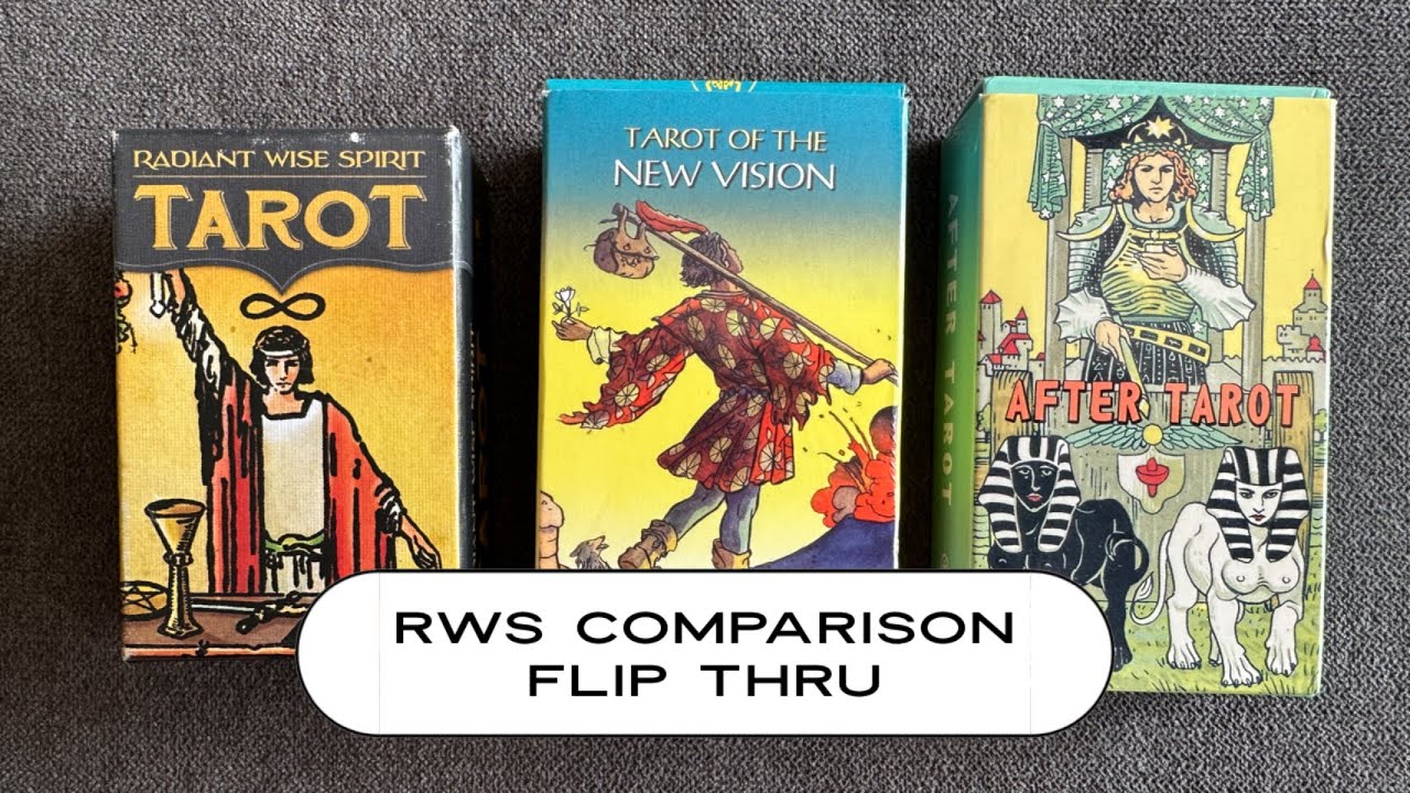 RWS vs New Vision vs After Tarot - a tarot deck comparison flip thru