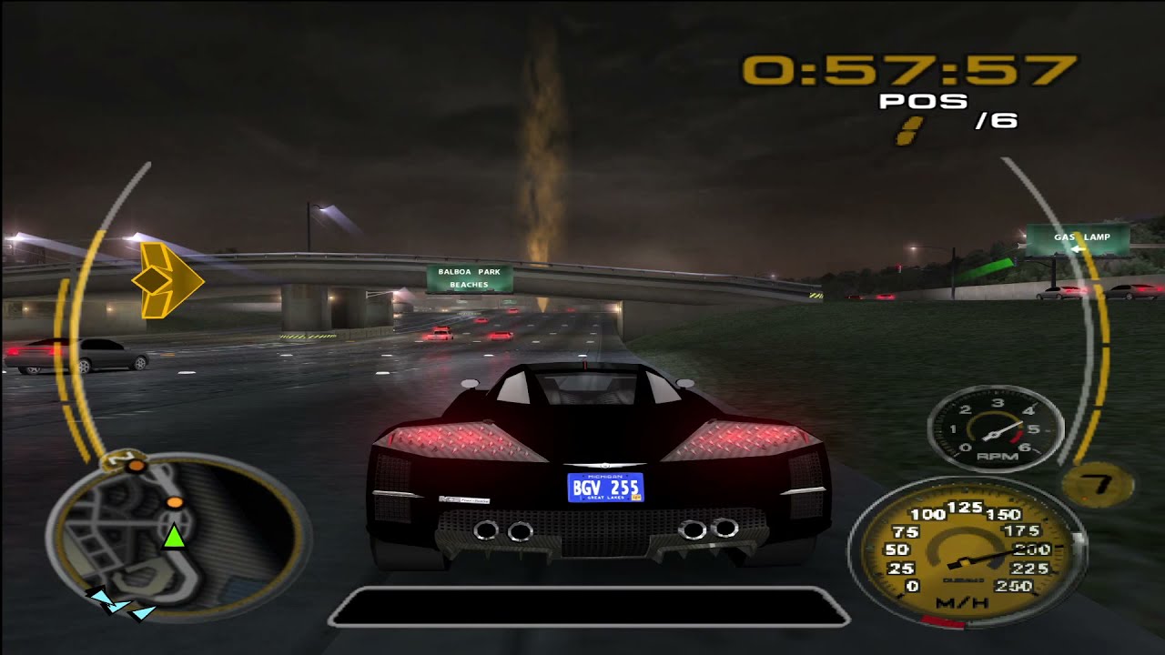 Midnight Club 3 - San Diego [City race #4] | Chrysler ME Four-Twelve | 720p