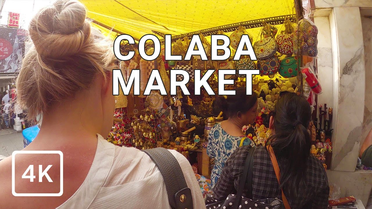 4K Mumbai Walk - Colaba Causeway Market (Downtown) | Shopping Street