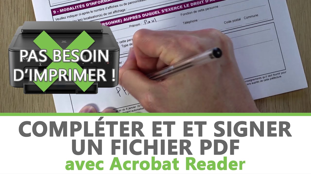 Compléter et signer un PDF avec Acrobat Reader
