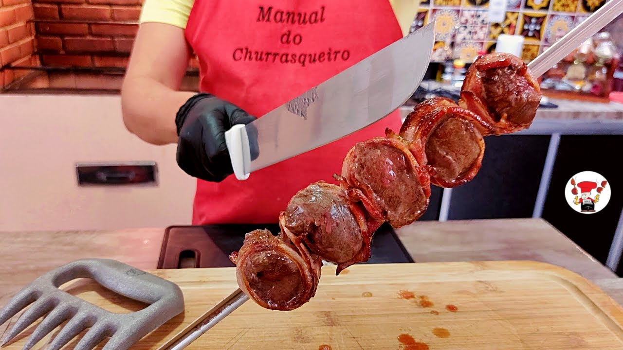 Como Fazer Medalhão Filé com Bacon na Churrasqueira Perfeito