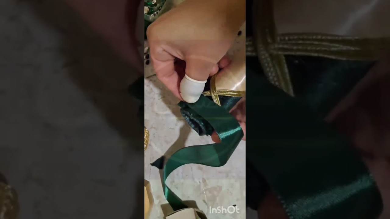 تزيين طقم الحنة للختان/تزيين حاملات الشموع(3)#اكسبلور #youtube #handmade 