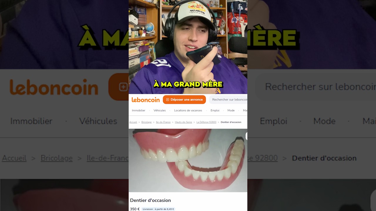 Il vend un dentier sur Leboncoin 🦷