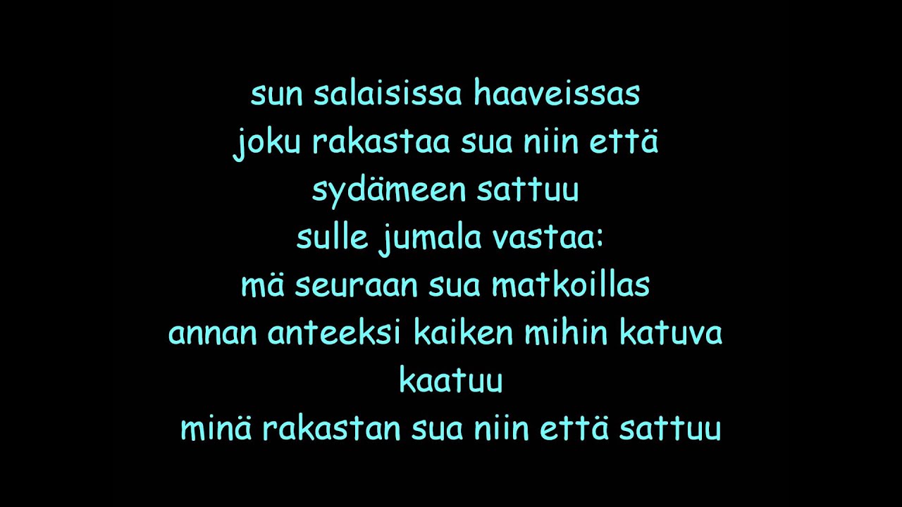 The Rain-Tuuli kulkee (lyrics)