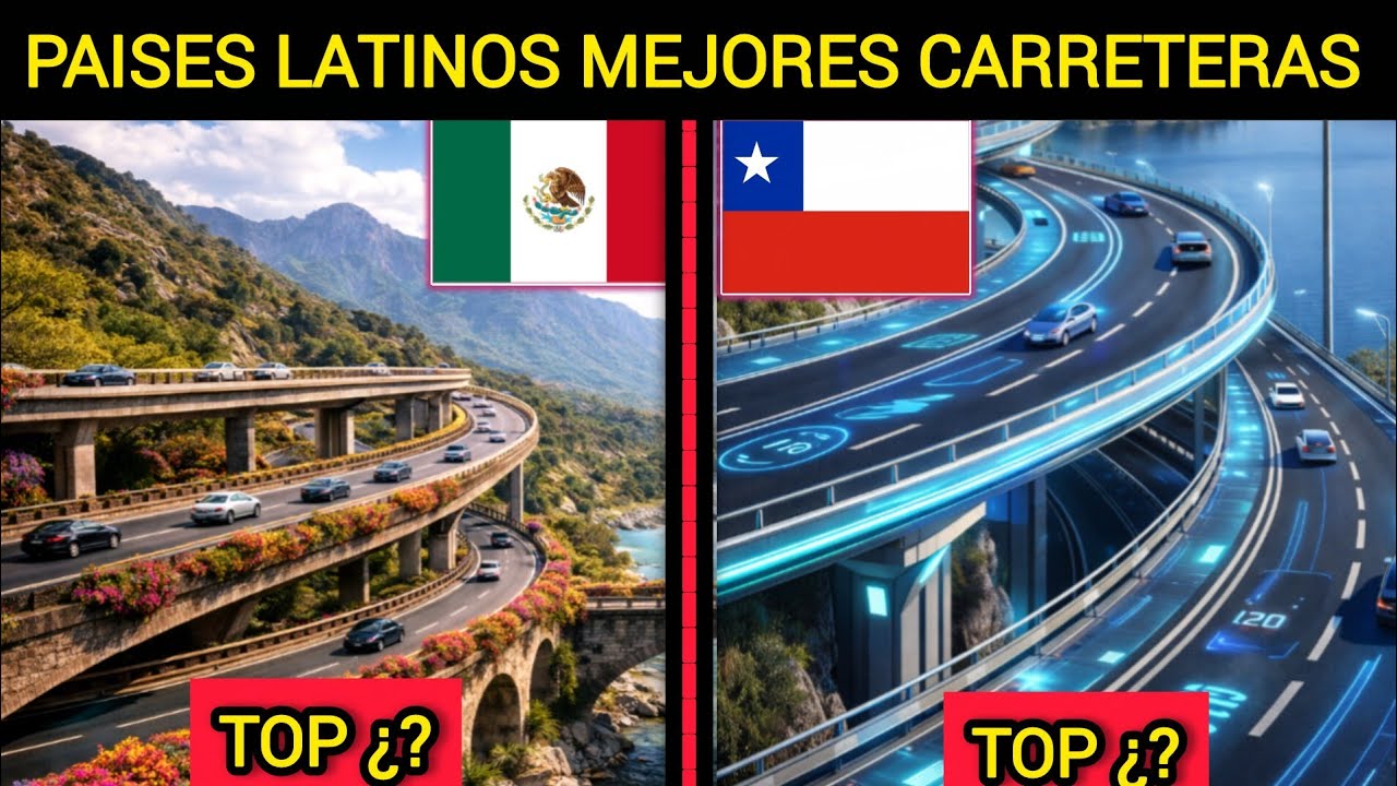 🚨TOP 10 PAISES LATINOS CON MEJORES CARRETERAS 2026⁉️🤔(EL UNO ES......?)