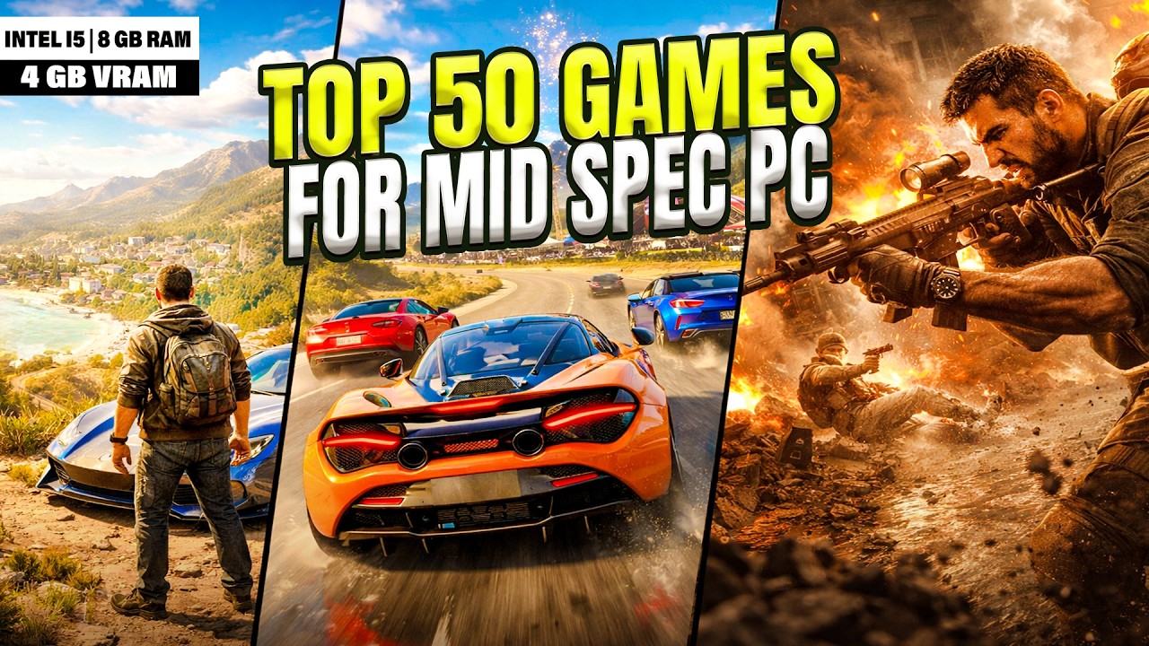 Top 50 Games for Mid Spec PC (i5 / 8GB RAM) 2026