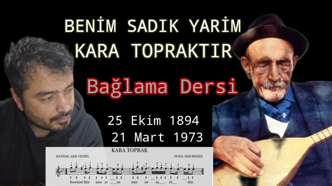 BENİM SADIK YARİM KARA TOPRAKTIR #solfej SAZ DERSİ