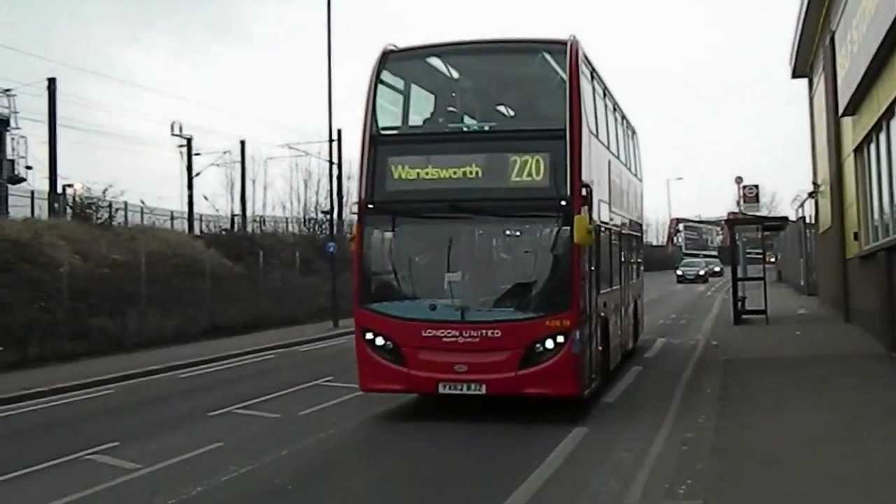 Route 220 London Buses at Scrubs Lane 23 February 2013