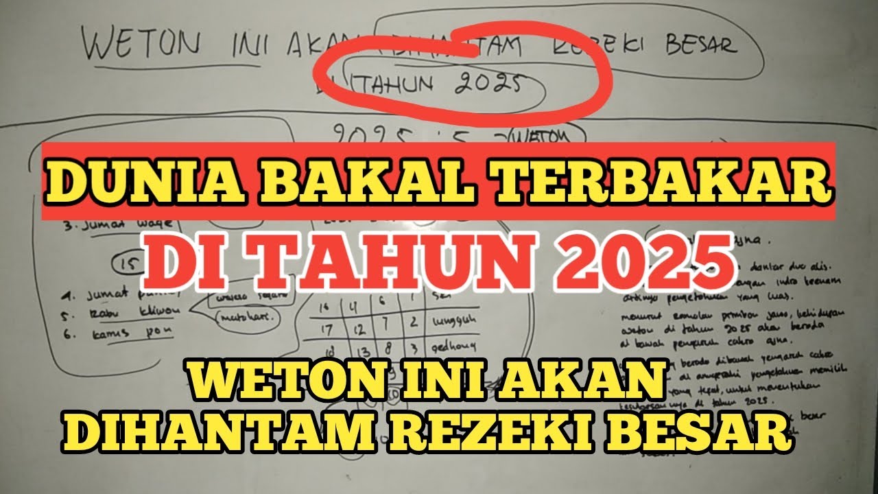 weton ini akan dihantam REZEKI besar di tahun 2025, RAMALAN PRIMBON JAWA