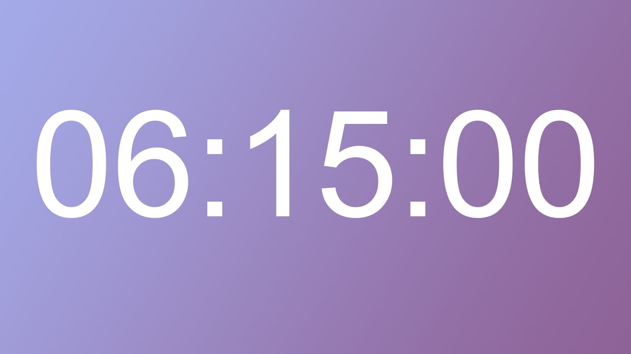 6 Hour 15 Minute (375 Minute) Timer With Alarm - Alarmlı 6 Saat 15 Dakika (375 Dakika) Zamanlayıcı