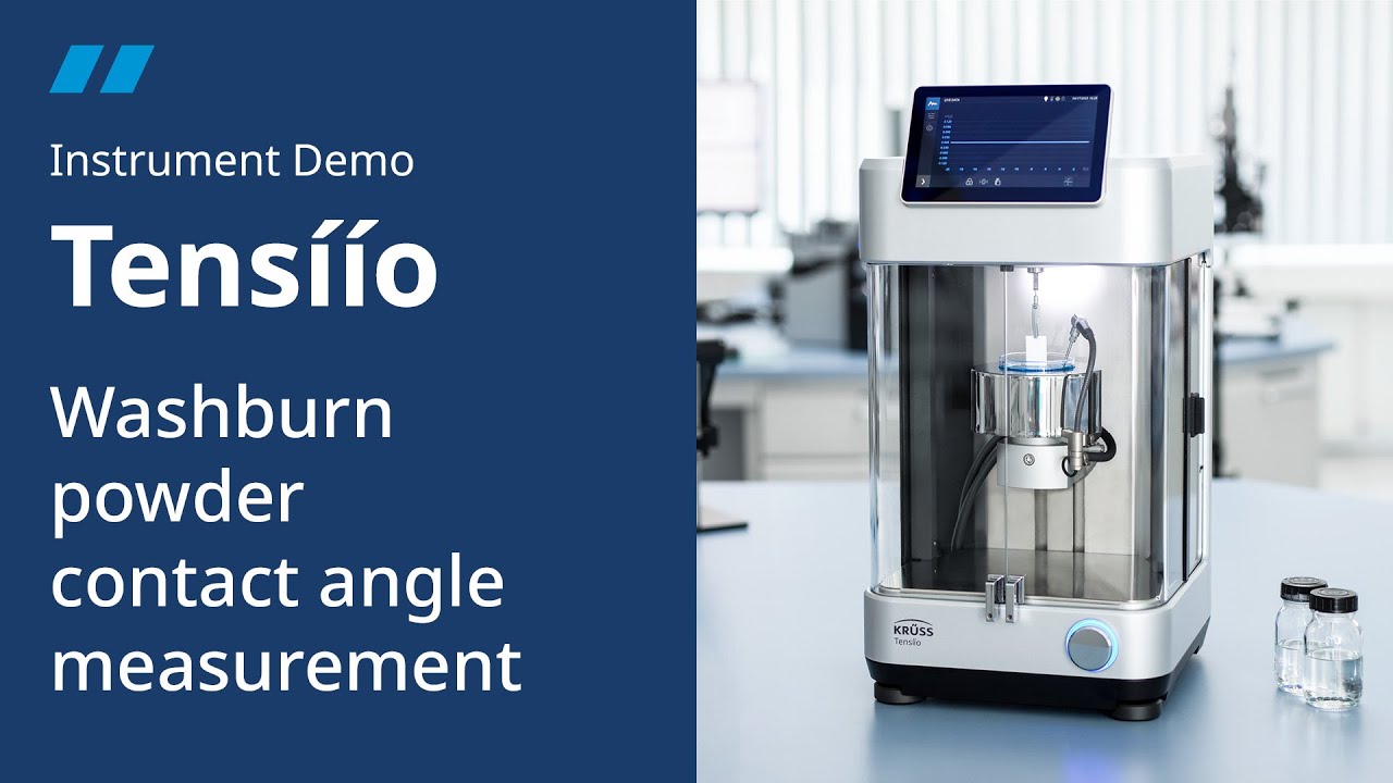 Washburn powder contact angle measurement | Tensíío Instrument Demo