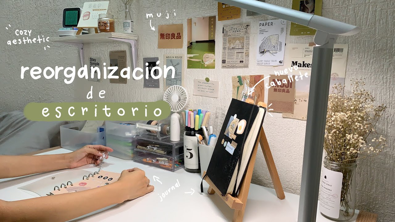 quarantine vlog: organización para escritorios pequeños/ cozy aesthetic 🌱