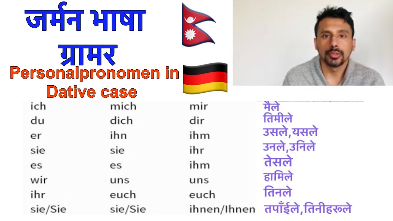 German-Nepali class A1/A2 lesson:15 #Personalpronomen in Dative case