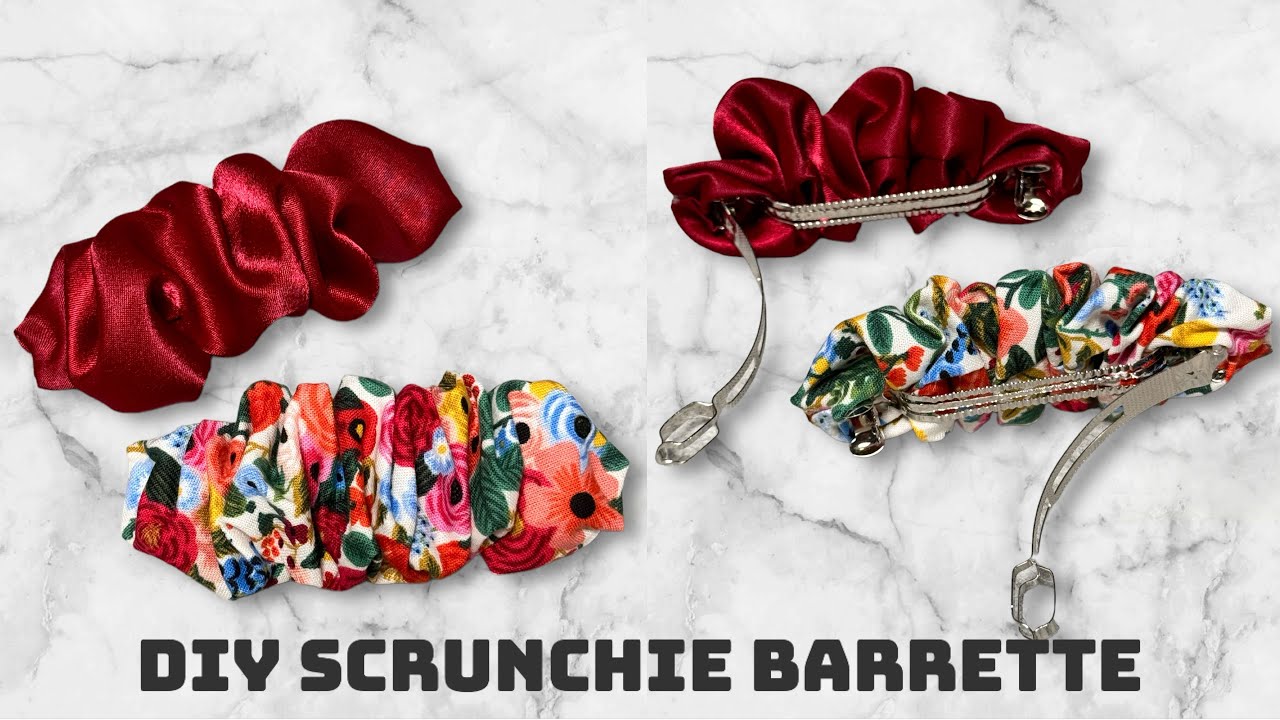 DIY Scrunchie Barrette / Hair Clip