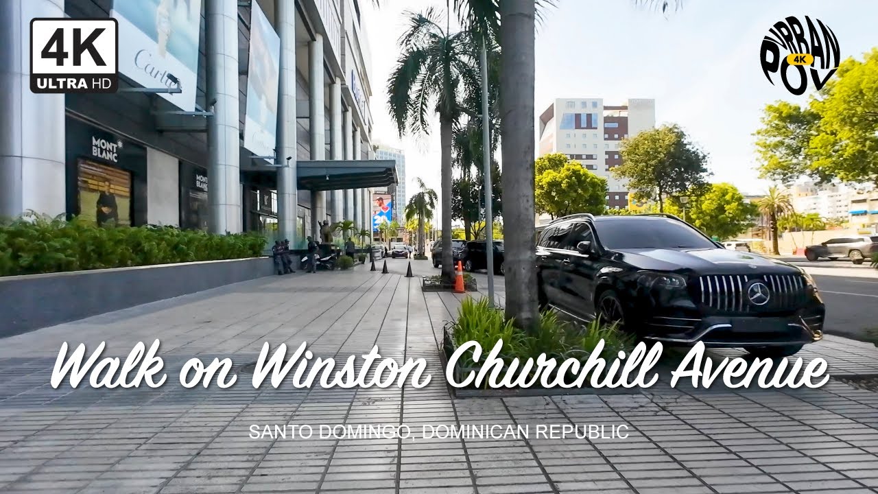 Walking 4K | POV on WINSTON CHURCHILL AVENUE, Santo Domingo, Dominican Republic 🇩🇴 | UrbanPOV 4K