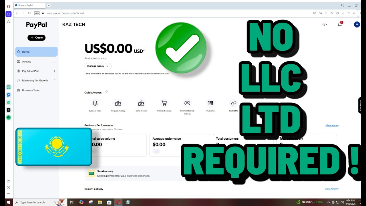 How to Create a PayPal Account in Kazakhstan (Step-by-Step Guide 2026) | Open PayPal in Kazakhstan