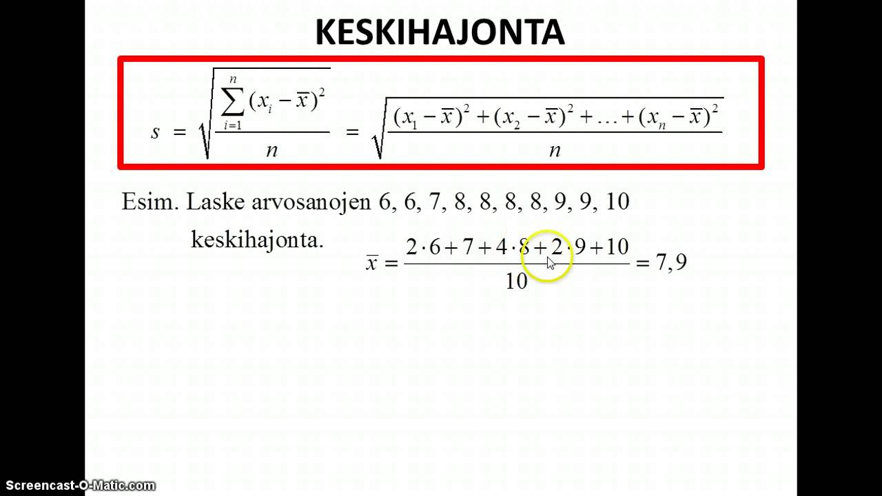 Keskihajonta