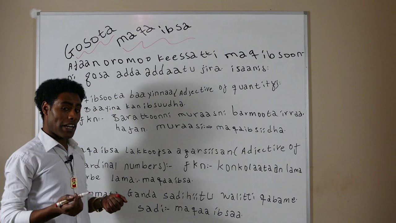 Gosoota maqa Ibsa #Afaan #Oromo  this is the grammar of# Oromo language and