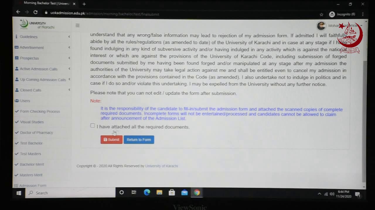 Tutorial for KU-Online Admission Form