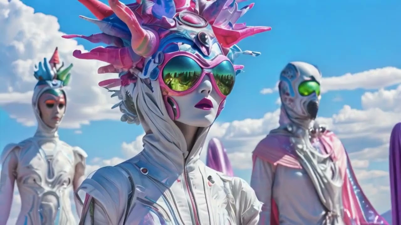 AI-Generated Desert Wanderers: Extraterrestrial Elegance in Elysium