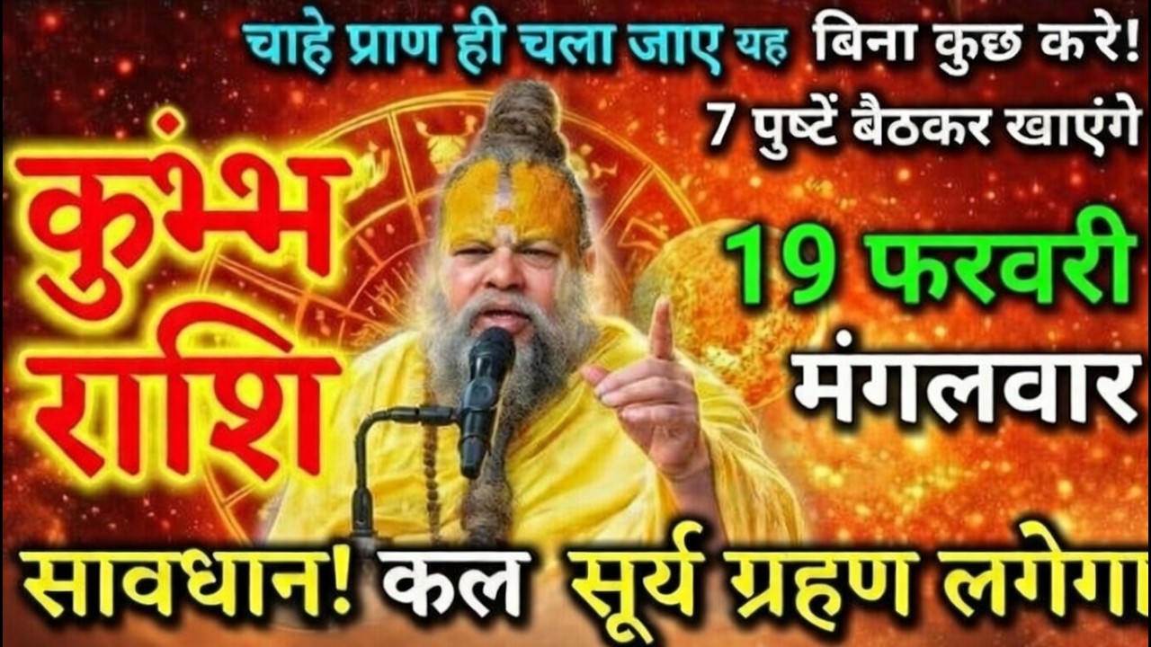 कुंभ राशि: 15 फरवरी से 18 फरवरी तक बड़ा U-Turn! 😱 101% सटीक! इन 4 दिनों में पलटेगी आपकी किस्मत ⚡