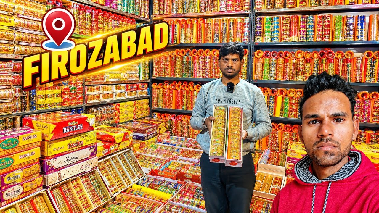 फिरोजाबाद का सबसे बड़ा चूड़ा सेट गोदाम🔥| Firozabad Bangles | Wholesale Market😱| Bahadur Bangle