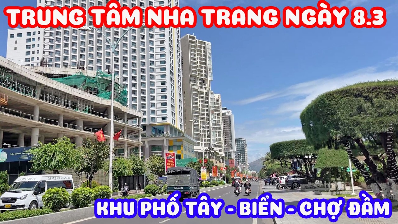 Trung tâm Nha Trang ngày 8.3 - biển nắng đẹp - chợ đầm nhộn nhịp khách quốc tế