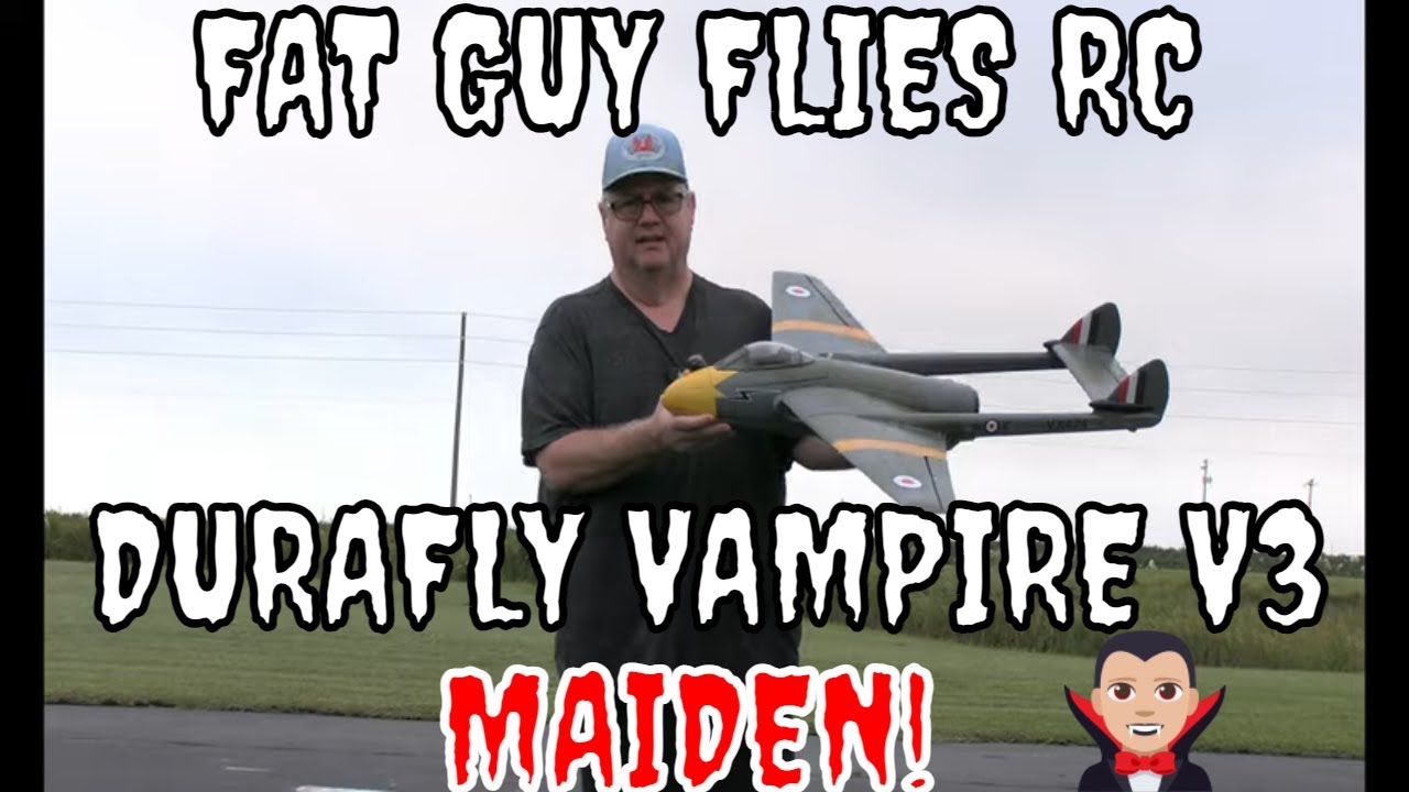 MAIDEN! NEW! DURAFLY VAMPIRE V3  by FGFRC #aviation #airplane #maiden