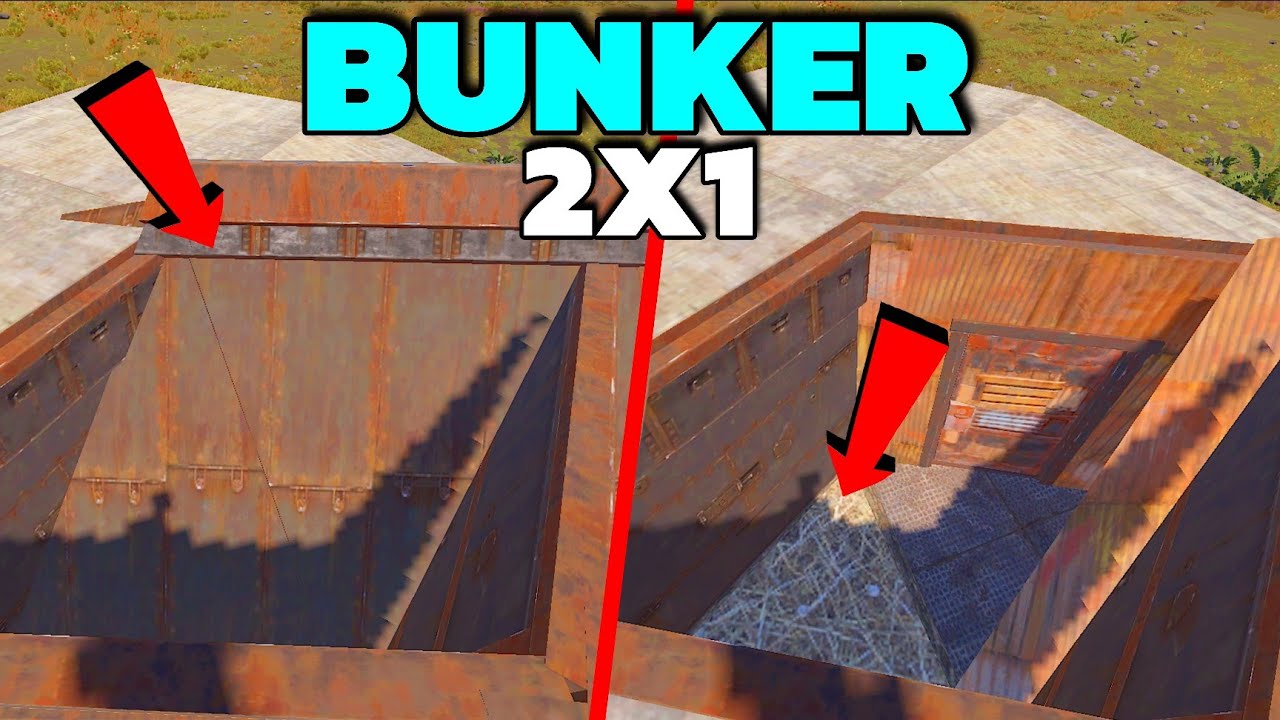 ДИЗАЙН БАЗЫ БУНКЕРА RUST 2X1 Соло/Дуэт