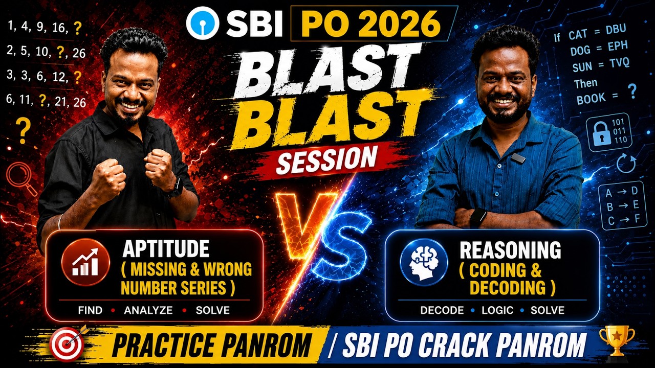 SBI PO 2026🎯 | Ultimate BLAST Session 🚀 For Number Series and Coding & Decoding | Mani Sir