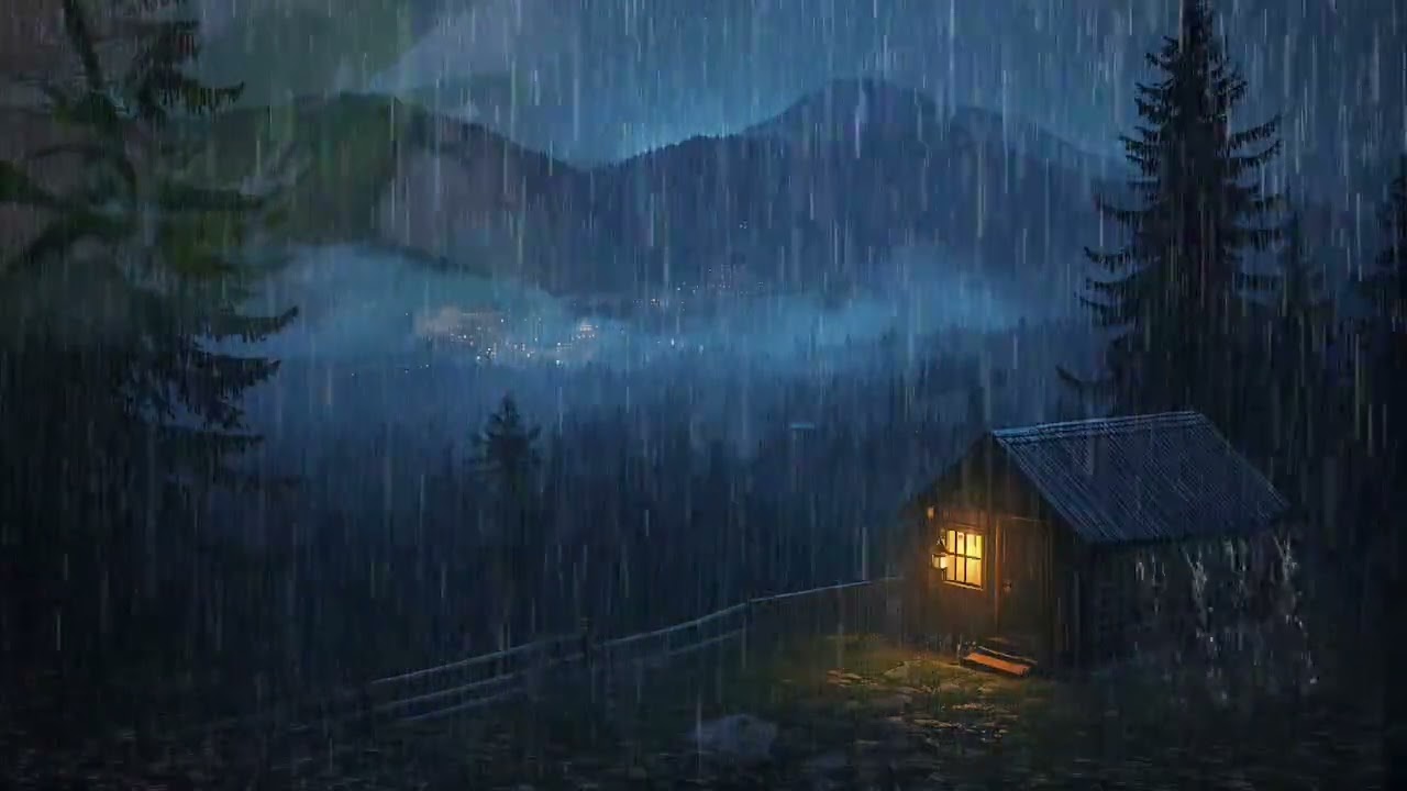 Heavy Rain on Window for Sleeping | Relaxing Rain ASMR Ambience and Thunder Sounds