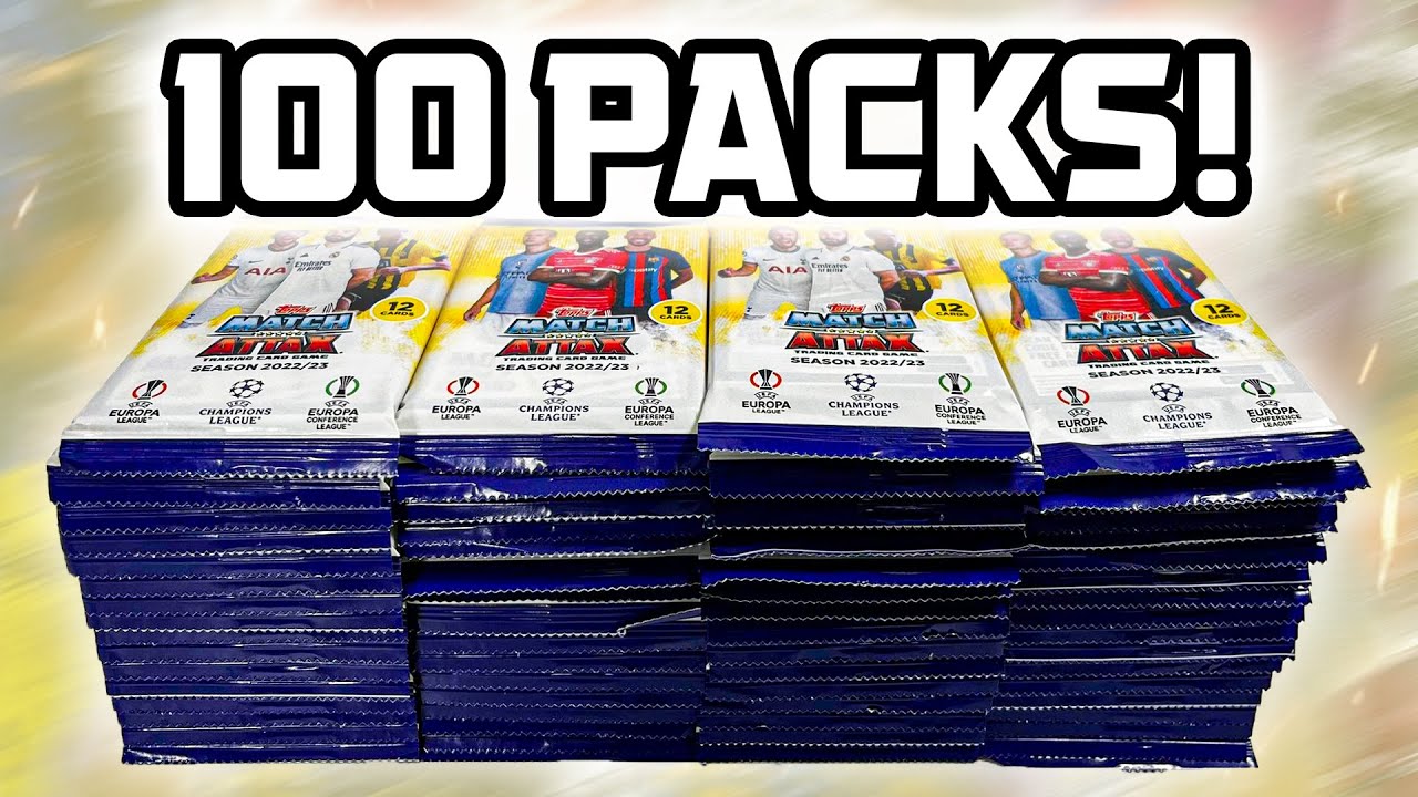 Opening *100 PACKS* of MATCH ATTAX 2022/23!! (1200 cards!!)